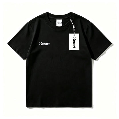 Herart Classic Crew Neck Short Sleeve T-Shirt, Casual Soft Basic Tee, Breathable Daily Top for Men Women