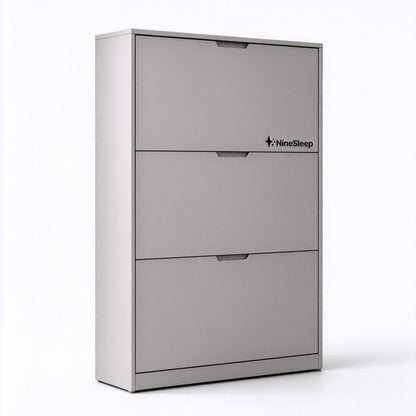 NineSleep Shoe cabinets, 3 Flip Drawers Detachable Assemble Yourself Slim Shoe Storage Cabinet, Freestanding Narrow Shoe Organizer for Entryway Hallway