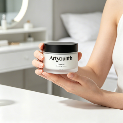 Artyounth Hydrating Cream Face Mask, Overnight Moisturizing Sleeping Mask, Deep Nourishing Skin Repair Facial Mask for Dry Dull Sensitive Skin, 100ml