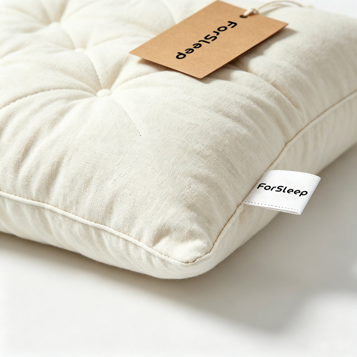 ForSleep Square Quilted Floor Cushion, Linen Texture Thick Seat Pillow, Decorative Throw Pillow for Sofa & Floor