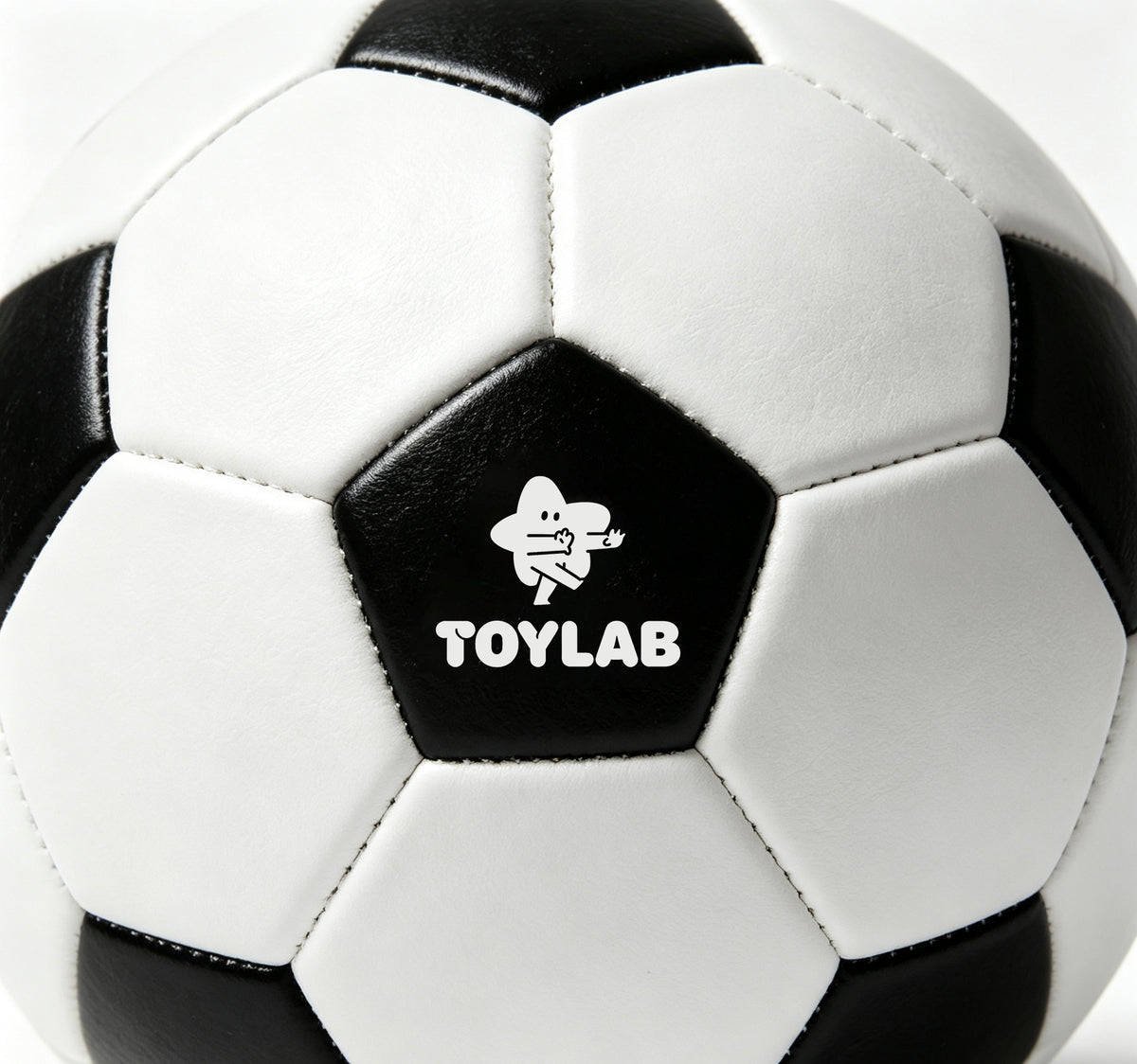 TOYLAB Kids Football, Classic Black White Panel Machine Stitched Football, Durable PVC Toddler Toy Football with Gift Box for Indoor & Outdoor Play