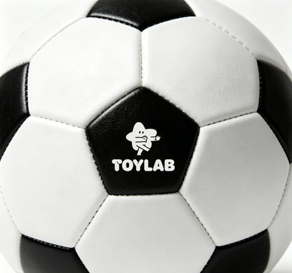 TOYLAB Kids Football, Classic Black White Panel Machine Stitched Football, Durable PVC Toddler Toy Football with Gift Box for Indoor & Outdoor Play