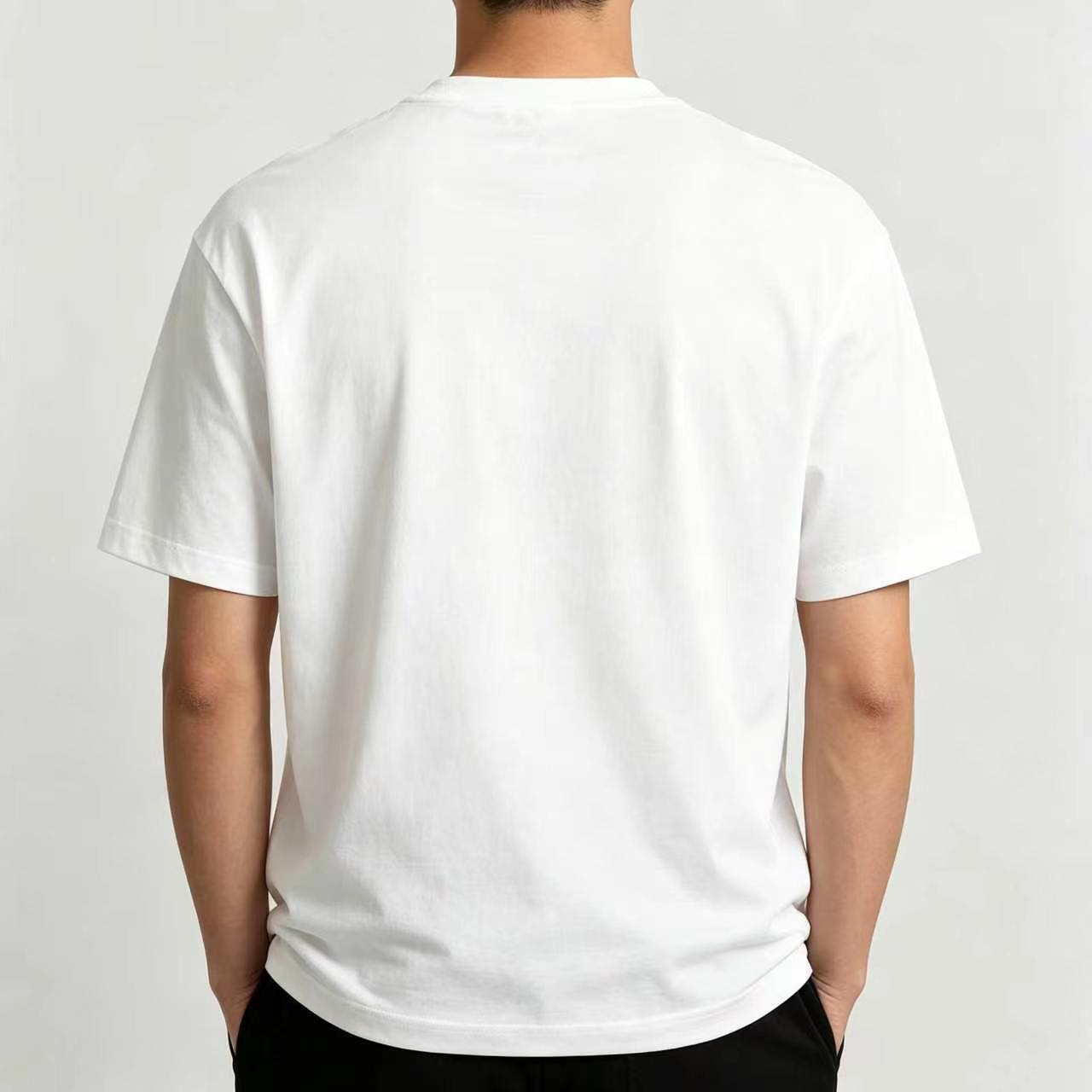 Followpop Men’s Classic Crew Neck Cotton T-Shirt, Minimal Graphic Short Sleeve Tee, Soft Breathable Loose Fit Casual Top for Daily Workout Streetwear