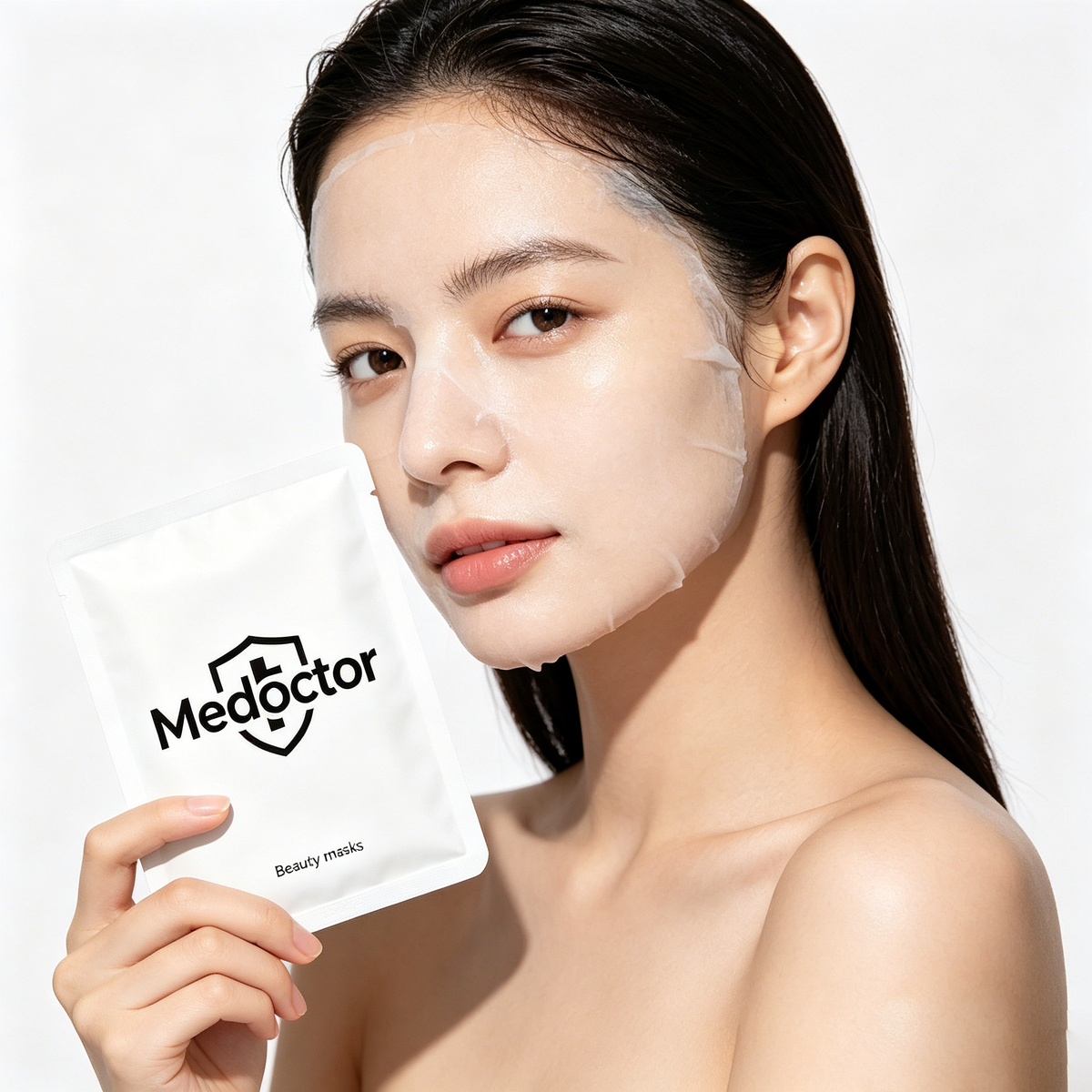 Medoctor Hydrating Repair Beauty Face Masks, 5 Sheets Per Box, Soothing Moisturizing Facial Mask for Sensitive Dry Skin, Deep Hydration Calming Skin Care Mask for Daily Use