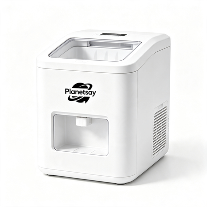 Planetsay Countertop Ice Maker Machine, Portable Automatic Ice Cube Maker with Ice‑Water Dispenser, Self‑Cleaning Household Ice Machine for Home, Kitchen, Bar & Party