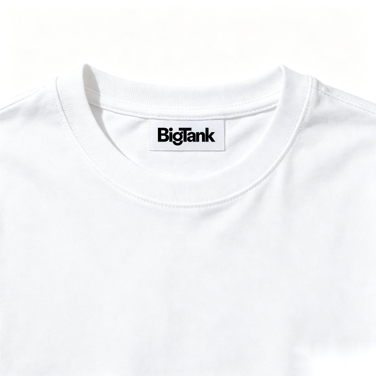 BigTank Crew Neck Short-Sleeve T-Shirt, Classic Solid White Casual Basic Tee for Men Daily Outfit