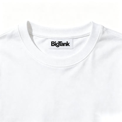 BigTank Crew Neck Short-Sleeve T-Shirt, Classic Solid White Casual Basic Tee for Men Daily Outfit