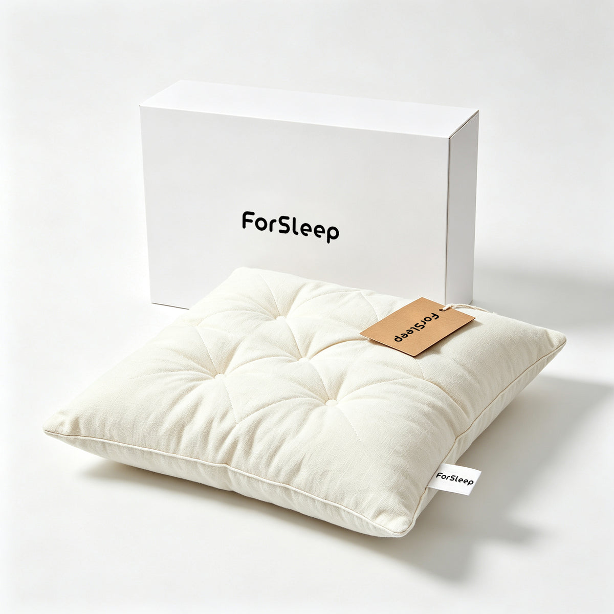 ForSleep Square Quilted Floor Cushion, Linen Texture Thick Seat Pillow, Decorative Throw Pillow for Sofa & Floor