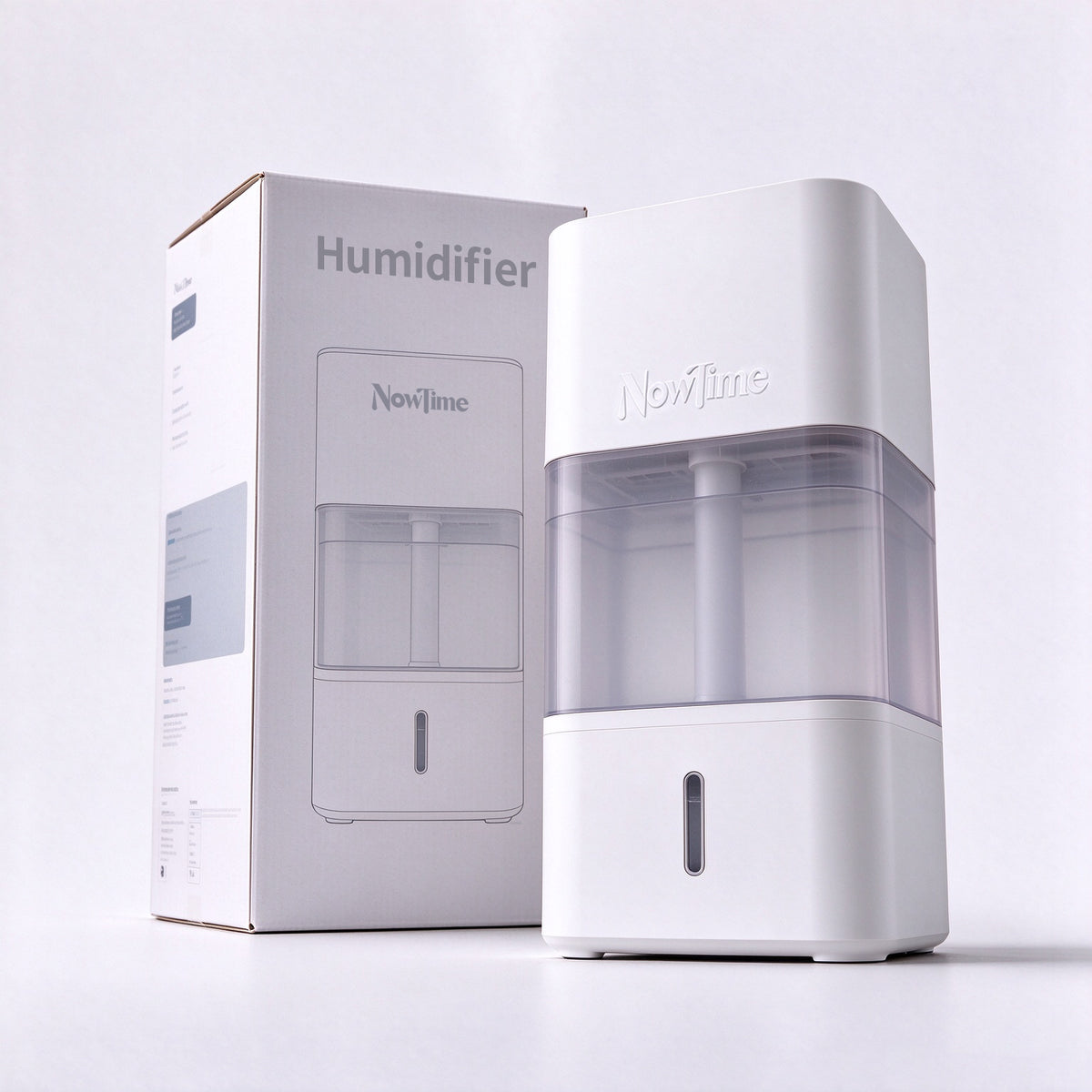 NowTime Ultrasonic Cool Mist Humidifier for Bedroom, Large Water Tank Quiet Air Humidifier with Water Level Window, Desktop Humidifier for Home Office
