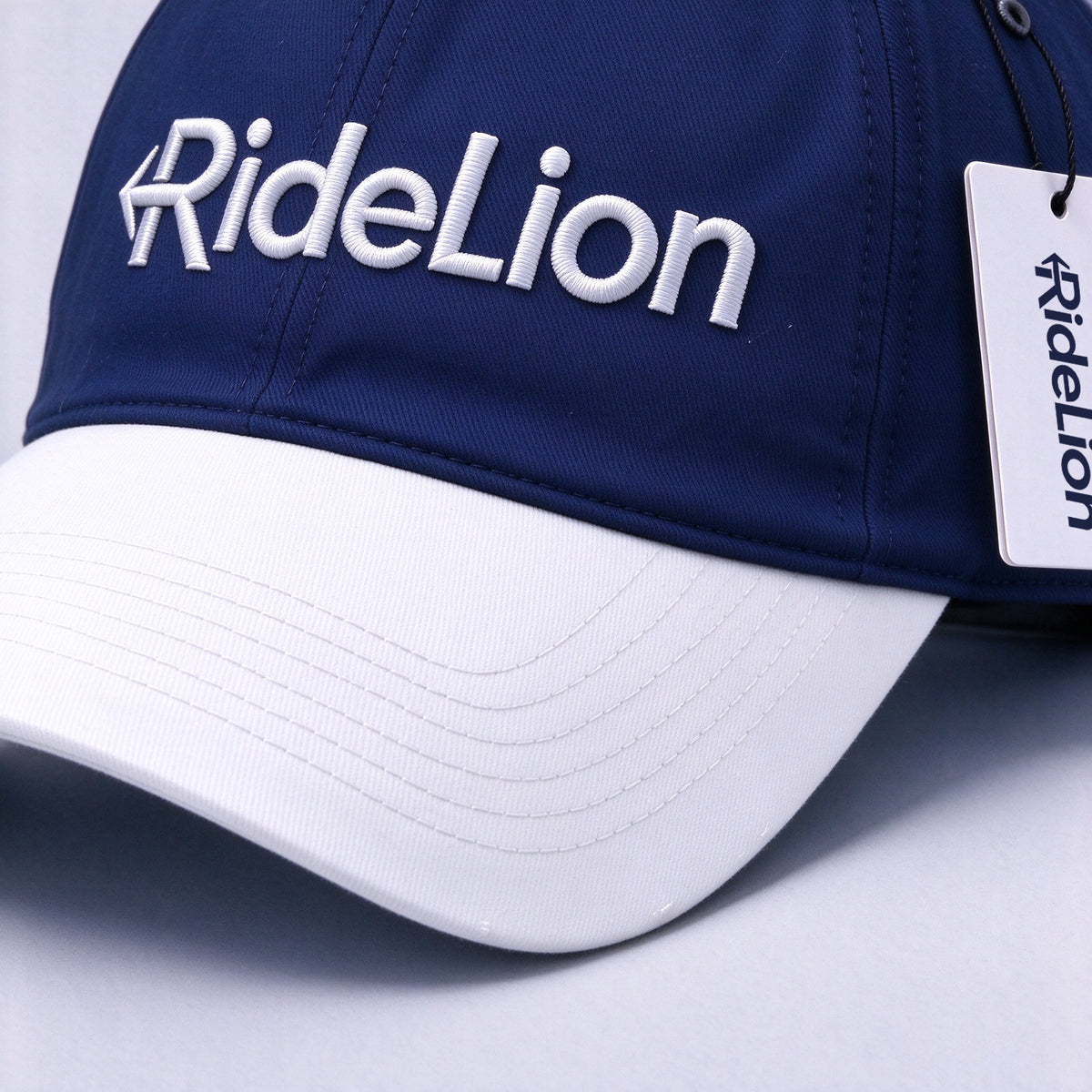 RideLion Two-Tone Baseball Hats, Adjustable Strap Curved Brim Hats, Classic Embroidered Logo Casual Sports Hats for Men Women
