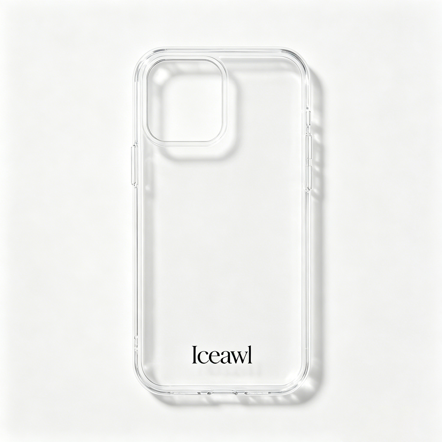 Iceawl Clear Phone Case, Shockproof Transparent Hard Cover, Anti-Yellow Protective Case with Air Cushion Bumper, Slim Thin Phone Cover for iPhone