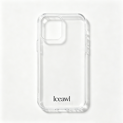 Iceawl Clear Phone Case, Shockproof Transparent Hard Cover, Anti-Yellow Protective Case with Air Cushion Bumper, Slim Thin Phone Cover for iPhone