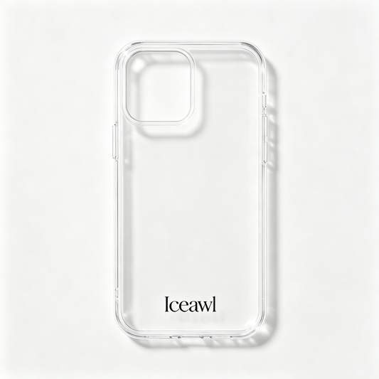 Iceawl Clear Phone Case, Shockproof Transparent Hard Cover, Anti-Yellow Protective Case with Air Cushion Bumper, Slim Thin Phone Cover for iPhone