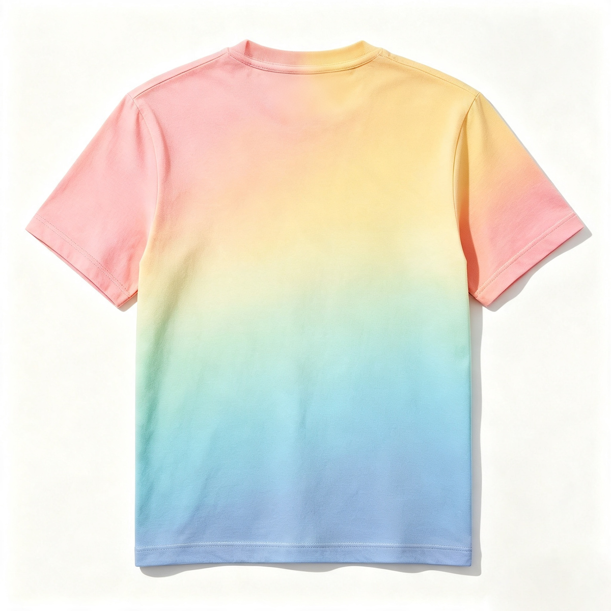Nessbird Gradient Tie‑Dye Short Sleeve T‑Shirt, Crew Neck Casual Soft Cotton Tee for Daily Wear Unisex
