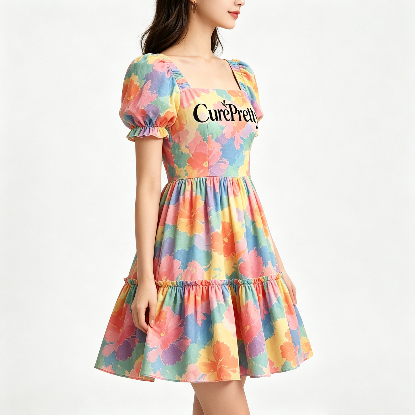 【CurePretty Watercolor Floral Mini Dress】—— Your Summer Wardrobe Must-Have