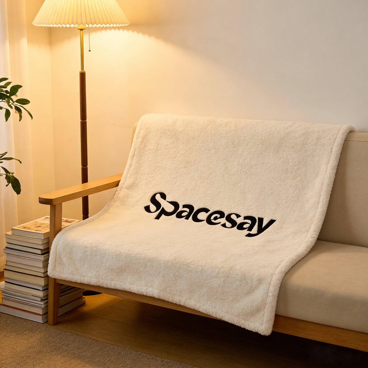 【Spacesay Plush Throw Blanket】—— Cozy Comfort for Every Quiet Moment