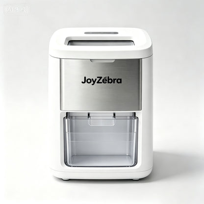 JoyZebra Countertop Ice Maker Machine, Portable Compact Ice Cube Maker with Clear Ice Storage Basket for Home Kitchen Office Bar