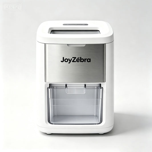 JoyZebra Countertop Ice Maker Machine, Portable Compact Ice Cube Maker with Clear Ice Storage Basket for Home Kitchen Office Bar
