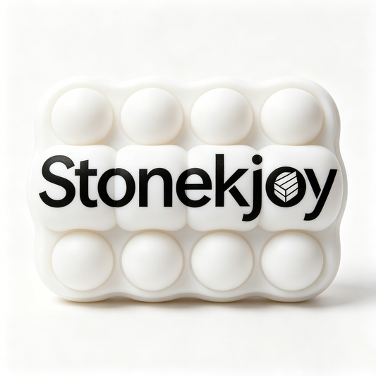 Stonekjoy Silicone Pop Fidget Squeeze Toy, Portable Stress Relief Popping Bubble Sensory Toy for Adults & Kids, Pocket Size Anxiety Relief Fidget Block