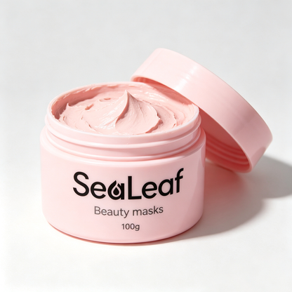 SeaLeaf Pink Cream Beauty Mask, Hydrating Brightening Facial Mud Mask for Dull Dry Skin, Deep Pore Cleansing Moisturizing Face Mask, Gentle Skin Care Mask for Women Daily Skincare, Ideal Self Care & Gift for Her