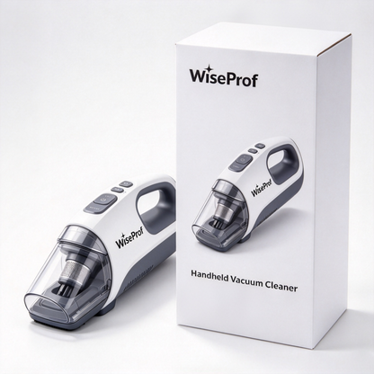 WiseProf Handheld Vacuum Cleaner, Cordless Portable Hand Vacuum for Home Car, Rechargeable Hand Vac with Strong Suction for Dust Pet Hair Debris