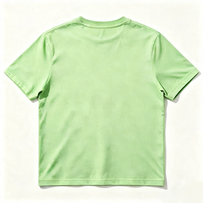 Sevenshoal Solid Apple Green Crew Neck Short Sleeve T‑Shirt, Soft Breathable Cotton‑Blend Unisex Casual Everyday Tee
