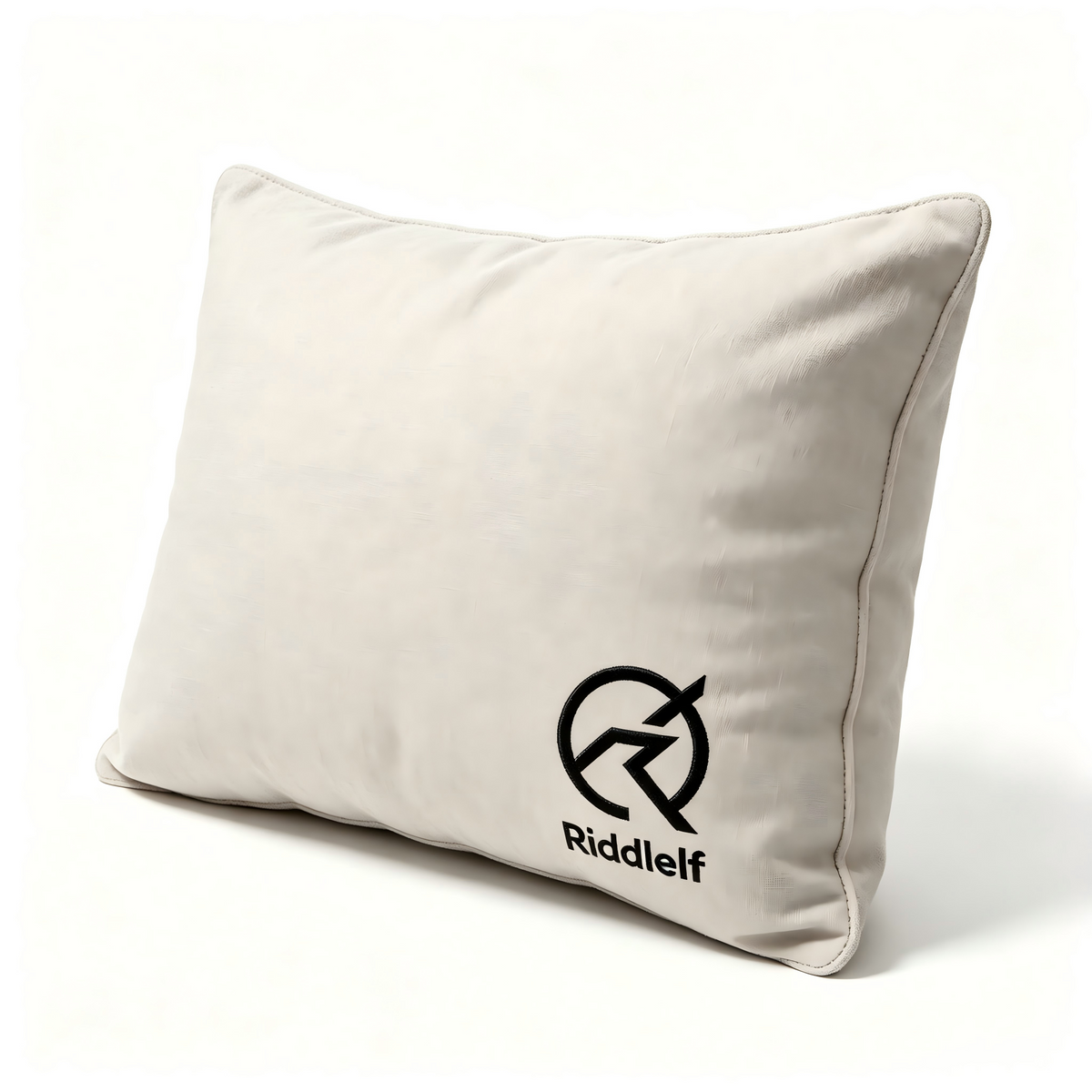 Riddlelf Decorative Throw Pillow, Rectangular Light Beige Accent Cushion, Soft Textured Linen Blend Pillow for Sofa Couch Bedroom Office Home Decoration