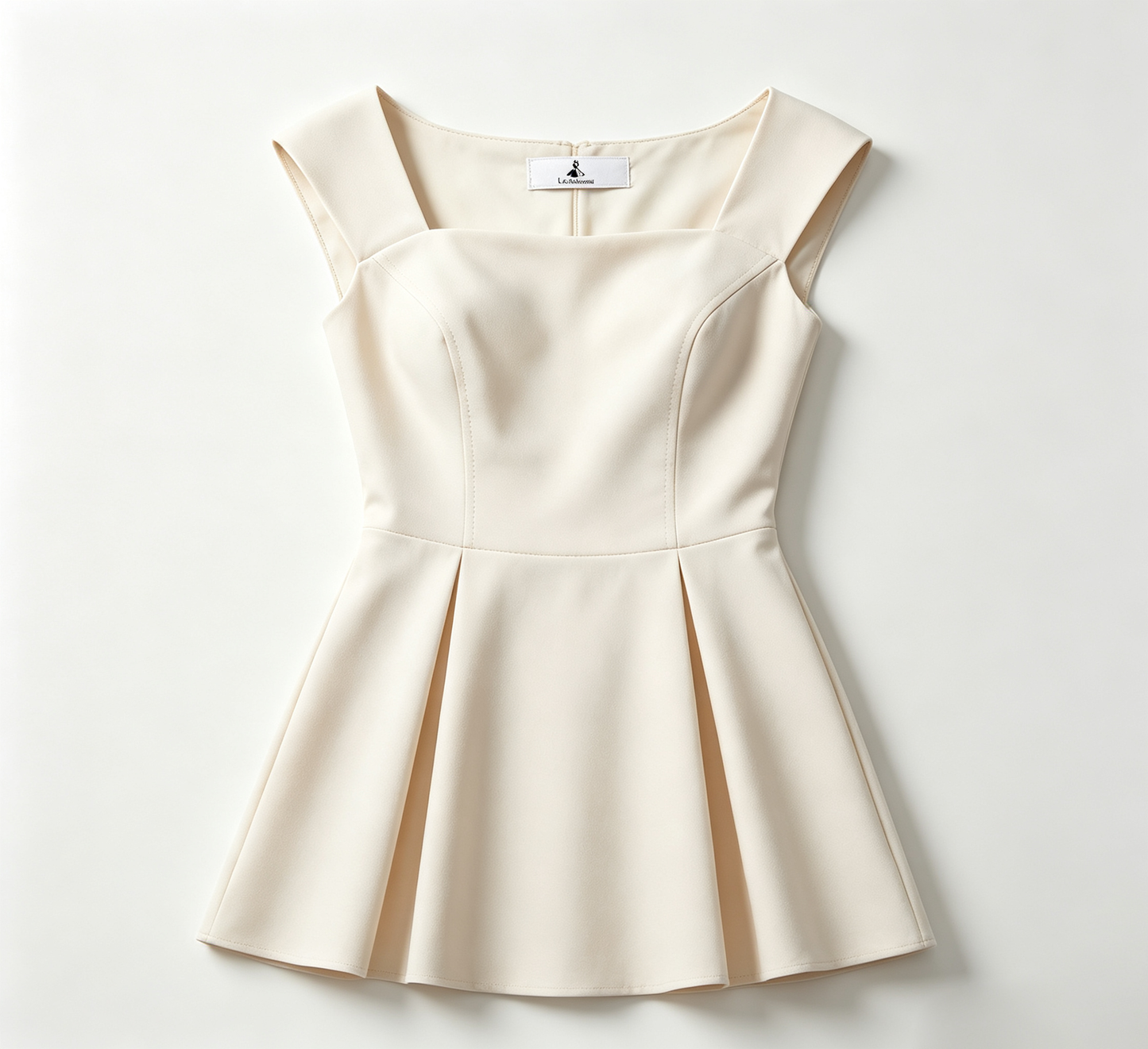 Lockbeau Sleeveless Square Neck Peplum Tops for Women Elegant Fitted Waist Flare Formal Casual Blouse