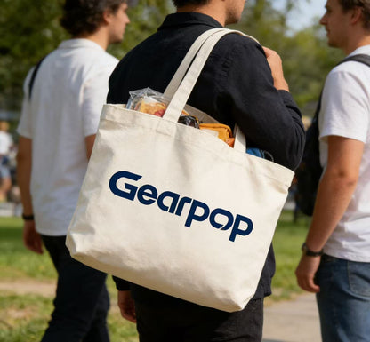 【Gearpop Canvas Shopping Tote Bag】—— Eco-Friendly Choice of Style & Function