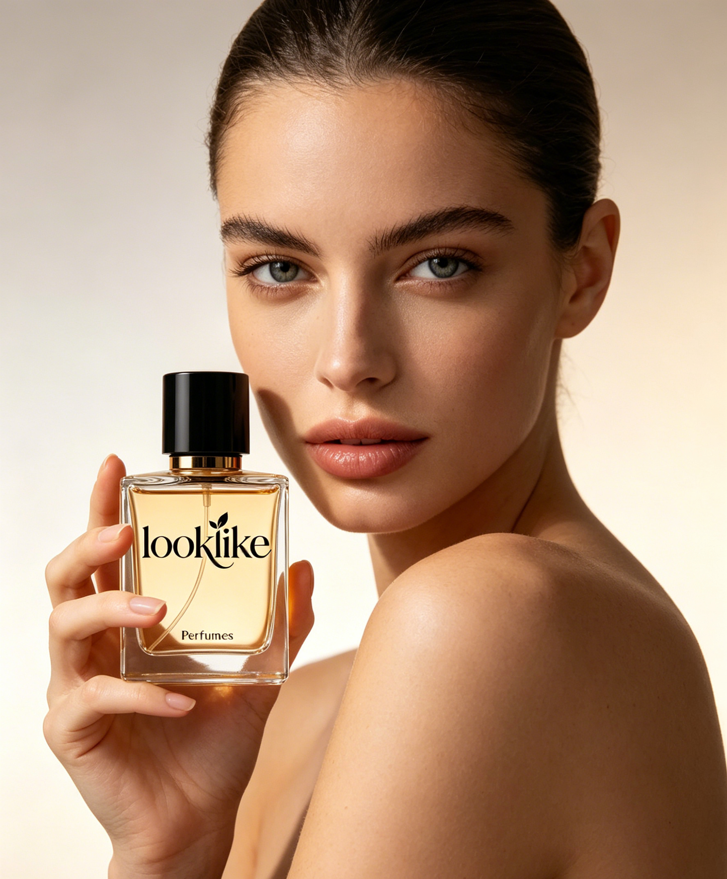 looklike Elegant Golden Eau de Toilette for Women, Long Lasting Luxury Fragrance Perfume, Warm Floral Woody Scent, Daily Casual & Dating Scent, Portable Square Glass Perfume Bottle Gift for Her