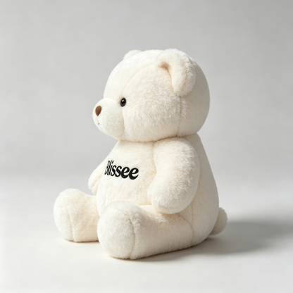 Blissee Cream Plush Teddy Bear Stuffed Animal, Ultra Soft Fluffy Bear Plush Toy, Cute Huggable Bear Doll for Baby Shower Birthday Gift Home Decor