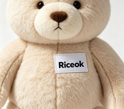 Riceok Soft Teddy Bear Plush Toy, Cuddly Stuffed Animal Bear Plush Doll, Cute Hugging Pillow Gift for Kids Adults