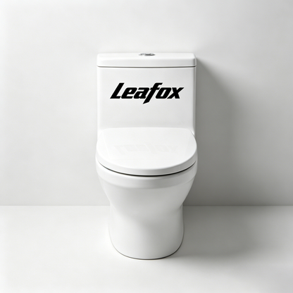 Leafox One-Piece Elongated Toilet Bowl, Comfort Height Dual Flush Standard Toilet, Soft Close Quiet Seat, High Efficiency Water Saving, White Gloss Ceramic For Bathroom Home & Commercial Use