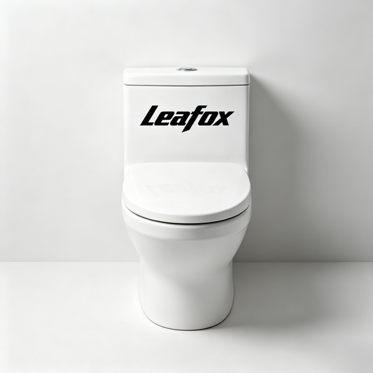 Leafox One-Piece Elongated Toilet Bowl, Comfort Height Dual Flush Standard Toilet, Soft Close Quiet Seat, High Efficiency Water Saving, White Gloss Ceramic For Bathroom Home & Commercial Use