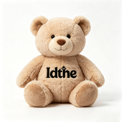 Idthe Classic Brown Teddy Bear Plush Stuffed Animal, Soft Fluffy Sitting Bear Plushie, Huggable Cuddly Doll for Kids, Birthday & Christmas Gift