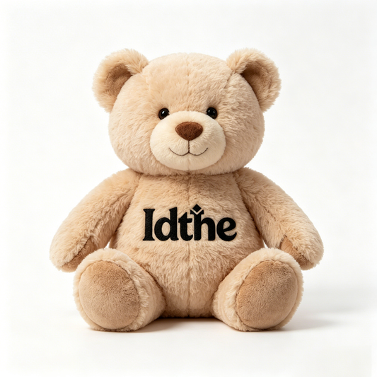 Idthe Classic Brown Teddy Bear Plush Stuffed Animal, Soft Fluffy Sitting Bear Plushie, Huggable Cuddly Doll for Kids, Birthday & Christmas Gift