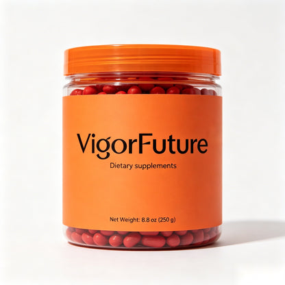 VigorFuture Portable Daily Dietary Supplement Pellets, Refillable Travel Wellness Support for Adults