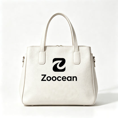 Zoocean Women's Top Handle Handbag, Elegant PU Leather Tote Bag with Detachable Shoulder Strap, Fashion Ladies Purse for Daily Work Travel