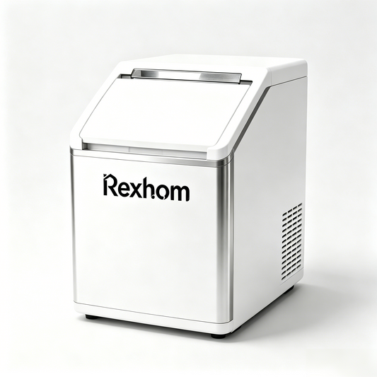 Rexhom Portable Countertop Ice Maker Machine, 6-Minute Fast Ice Making, Self-Cleaning Electric Ice Cube Maker, Compact Ice Machine for Home Kitchen, Bar, RV & Party