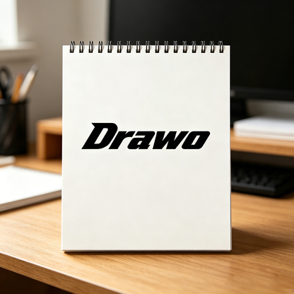 Drawo Spiral Notebook,Blank Sketch Journal, 100GSM Thick Paper, 80 Sheets, Durable Wirebound Notebook for Writing, Drawing, Note-Taking, School & Office Supplies