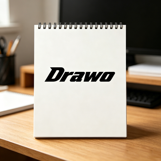 Drawo Spiral Notebook,Blank Sketch Journal, 100GSM Thick Paper, 80 Sheets, Durable Wirebound Notebook for Writing, Drawing, Note-Taking, School & Office Supplies