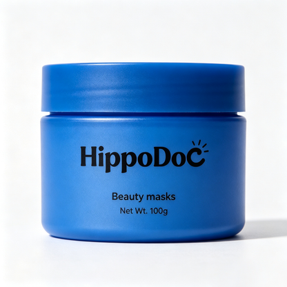 HippoDoC Hydrating Facial Beauty Mask, All-in-One Gentle Skin Care Mask For Dry Dull Skin, Deep Moisturizing Soothing Facial Treatment Mask For Daily At-Home Skincare