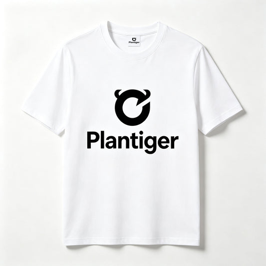 Plantiger Premium Soft Cotton Casual T‑Shirt, Classic Graphic Crew Neck Short Sleeve Tee for Daily Outfit