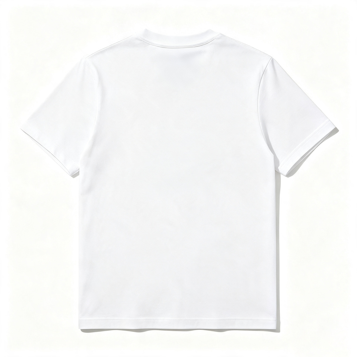Musichill Basic White Crew Neck T‑Shirt Soft Breathable Cotton Short Sleeve Tops Casual Daily Unisex Tees