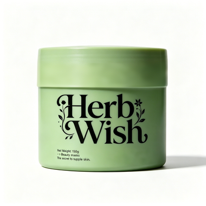 Herb Wish Hydrating & Purifying Herbal Beauty Mask, Deep Cleansing & Moisturizing Face Mask for All Skin Types