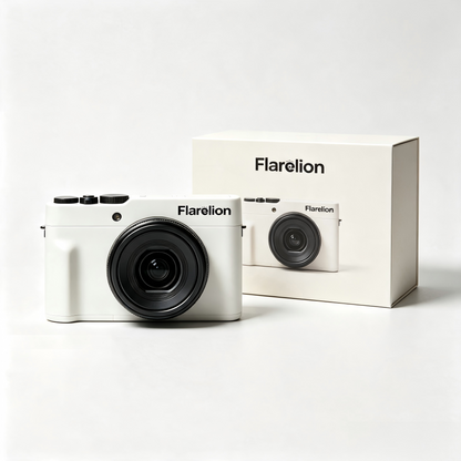 Flarelion Compact Digital Camera, Portable Vintage Style Point & Shoot Camera for Photography Vlog Travel, HD Digital Camera with Large Lens, Beginner Friendly Camera with Gift Box