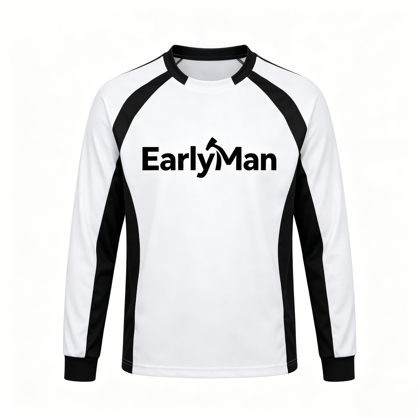 EarlyMan Men's Long Sleeve Athletic T-Shirt, Color Block Raglan Workout Tee, Quick Dry Breathable Performance Top for Running Gym Training Daily Casual Wear