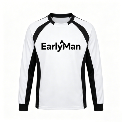 EarlyMan Men's Long Sleeve Athletic T-Shirt, Color Block Raglan Workout Tee, Quick Dry Breathable Performance Top for Running Gym Training Daily Casual Wear