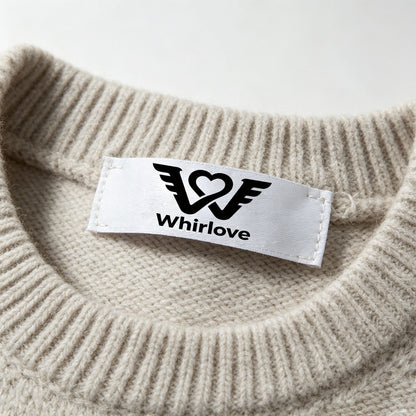 Whirlove Soft Knit Pullover Sweater, Relaxed‑Fit Crewneck Long Sleeve Casual Warm Sweat Jumper for Daily Wear