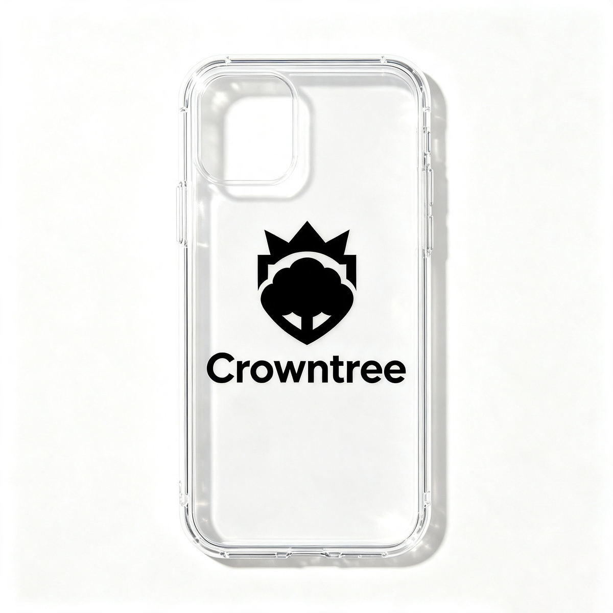 Crowntree Clear Shock‑Absorbent Cell Phone Case, Transparent Slim Protective Phone Cover, Scratch‑Resistant Hard Shell